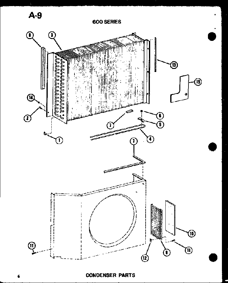 Condenser Parts Diagram and Parts List for 624-3HL P67119-27R Amana Air Conditioner