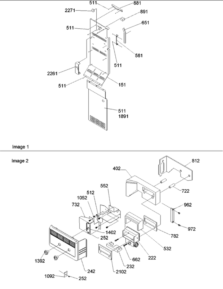 Ice Maker/control Assy Diagram and Parts List for AARS2304AC-PARS2304AC0  Amana Refrigerator