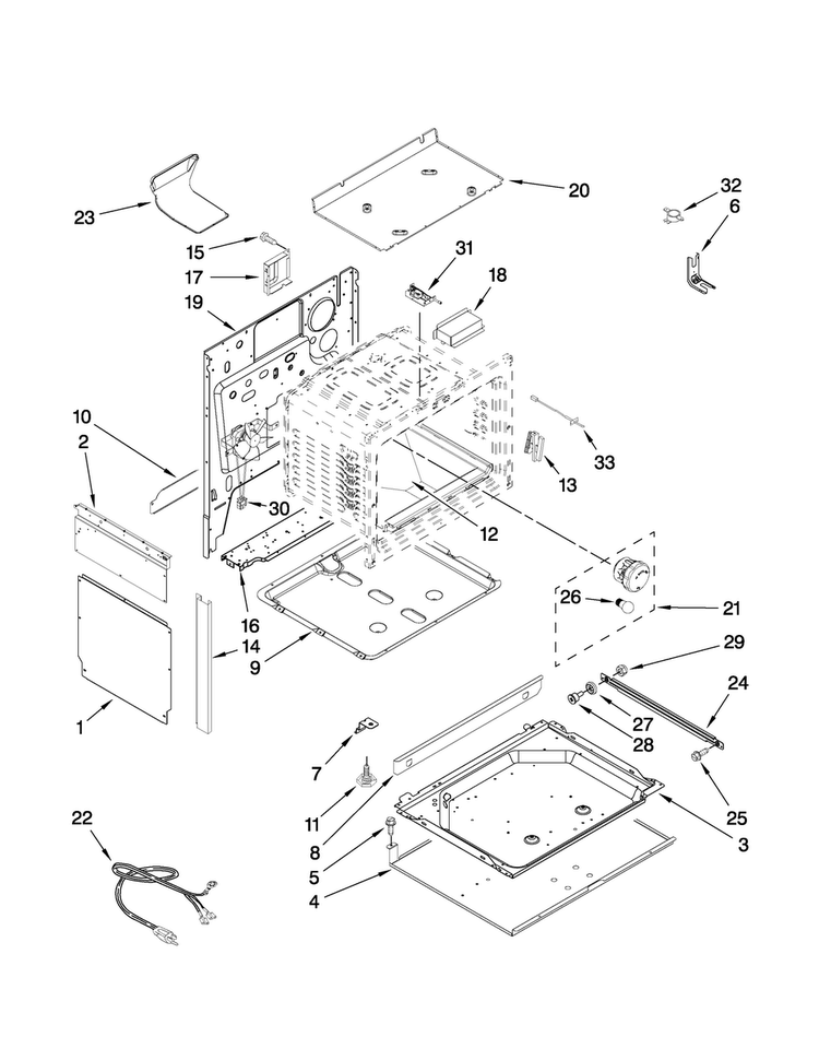 Chassis Parts Diagram and Parts List for MGS5775BDS21  Maytag Range