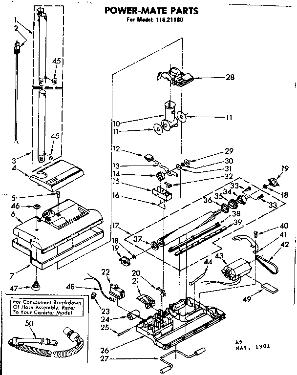 Powermate Parts Diagram and Parts List for 11621180  Kenmore Filters & Accessories