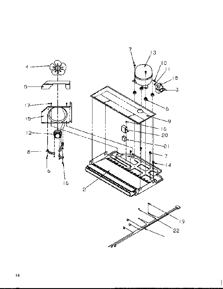 Compressor Compartment Diagram and Parts List for TA18S2W-P1194503WW  Amana Refrigerator