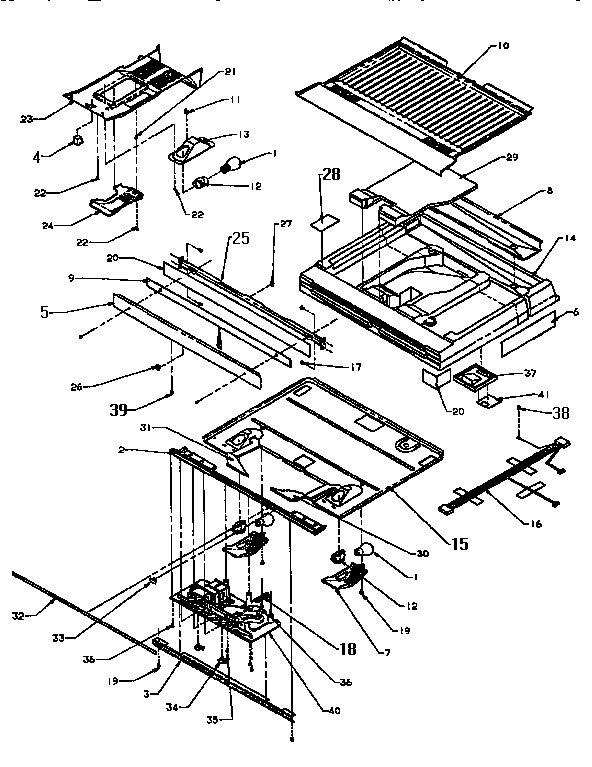 Divider Block Diagram and Parts List for TX22R2-P1157706W  Amana Refrigerator