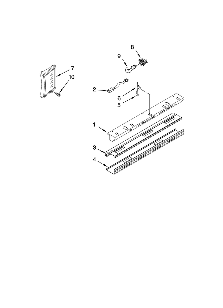 Control Panel Parts Diagram and Parts List for JS48CXFXDB01  Jenn-Air Refrigerator