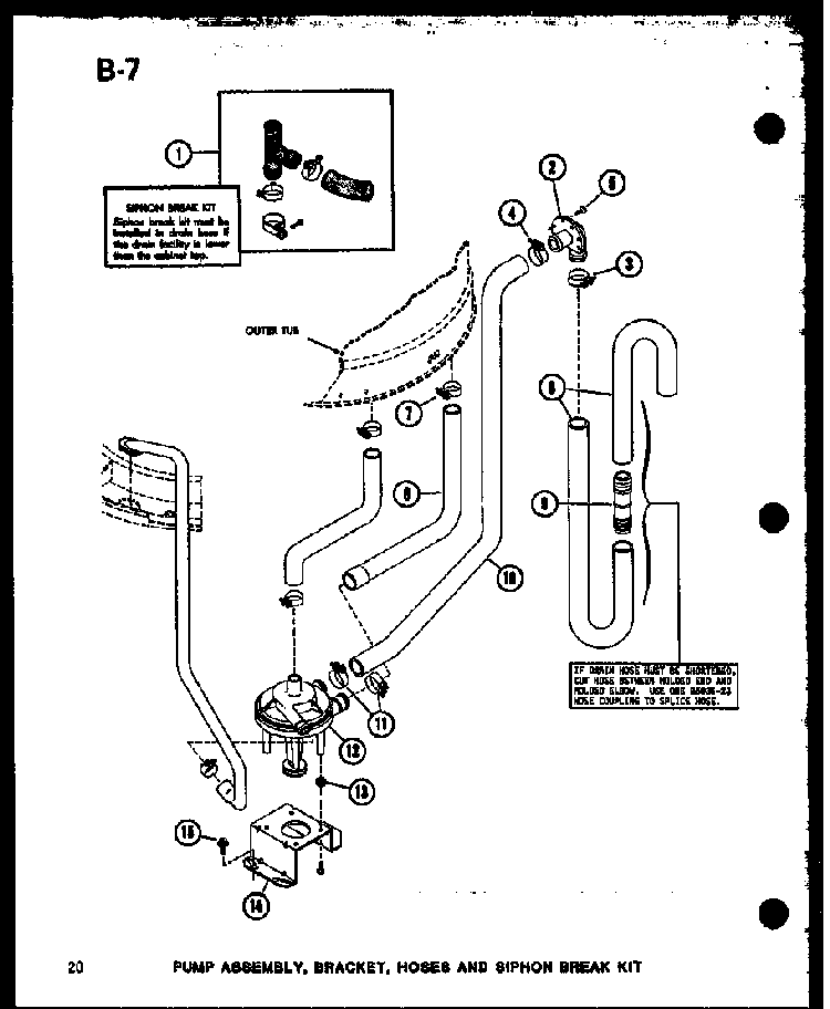 Pump Assembly Diagram and Parts List for TAA800 P75751-7W Amana Dryer