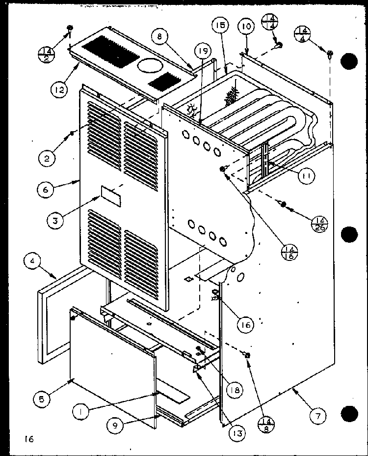 Section 8 Diagram and Parts List for GHI115A35C P6983133F Amana Heater