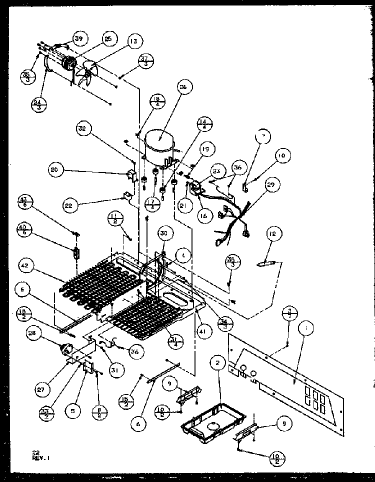 Machine Compartment - Panasonic Compressor Diagram and Parts List for SQD25MB3W-P1153404WW  Amana Refrigerator