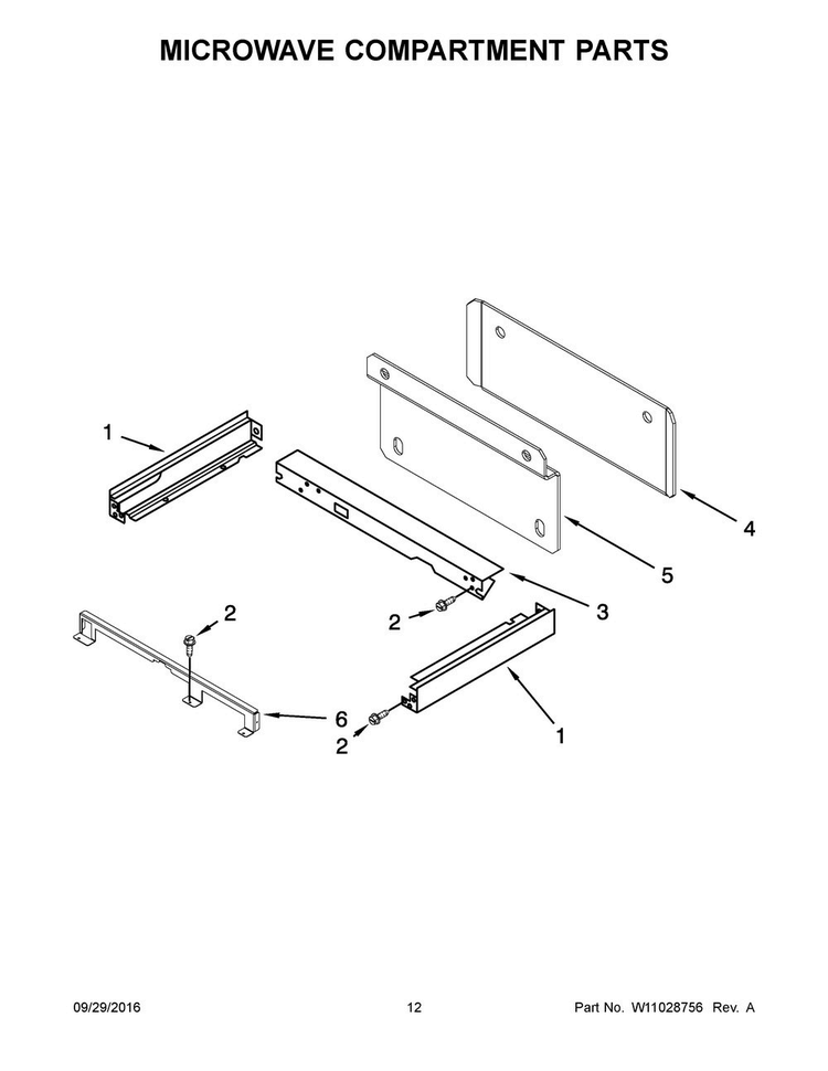 Microwave Compartment Parts Diagram and Parts List for JMW2327WS02  Jenn-Air Microwave