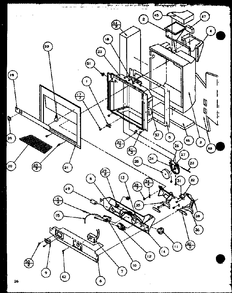 Ice And Water Cavity Diagram and Parts List for SZDE27KPL-P1110603WL  Amana Refrigerator