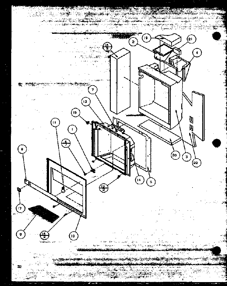 Ice And Water Cavity Diagram and Parts List for SBD20MW-P1120201WW  Amana Refrigerator