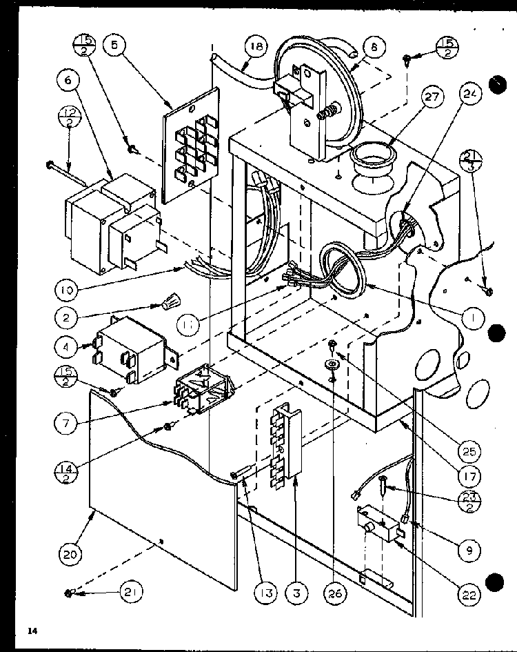 Section 7 Diagram and Parts List for GHI115A50C P6983116F Amana Heater