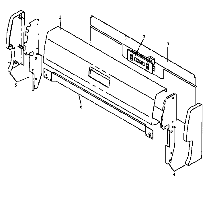 Backguard Assembly Diagram and Parts List for RLN381UL P1142962NL Caloric Range