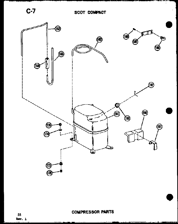 Compressor Parts Diagram and Parts List for 11-5J P54336-67R Amana Air Conditioner
