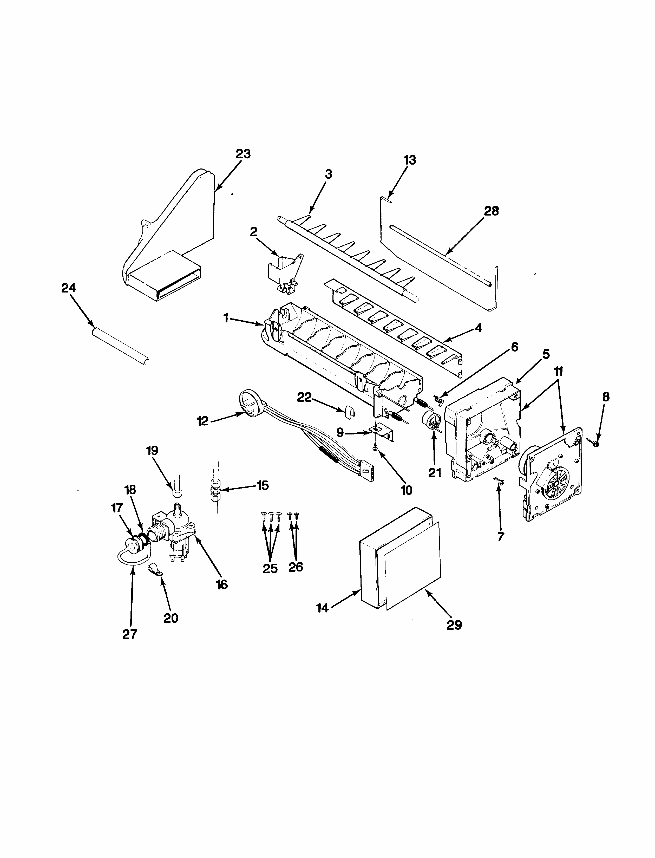 Optional Ice Maker Kit Diagram and Parts List for RTD21A-9E14A  Maytag Refrigerator