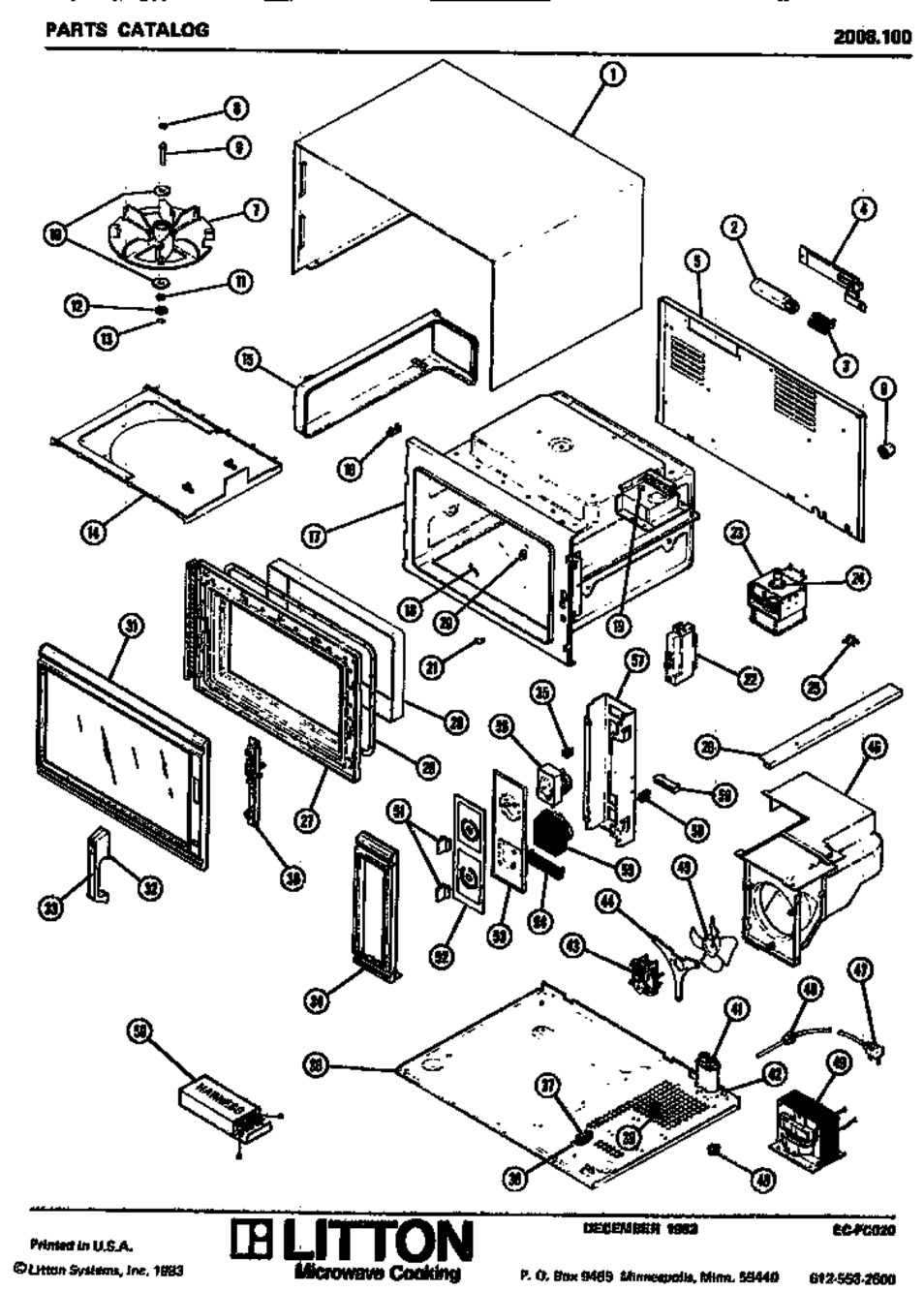 Page 1 Diagram and Parts List for 2008100  Maytag Microwave