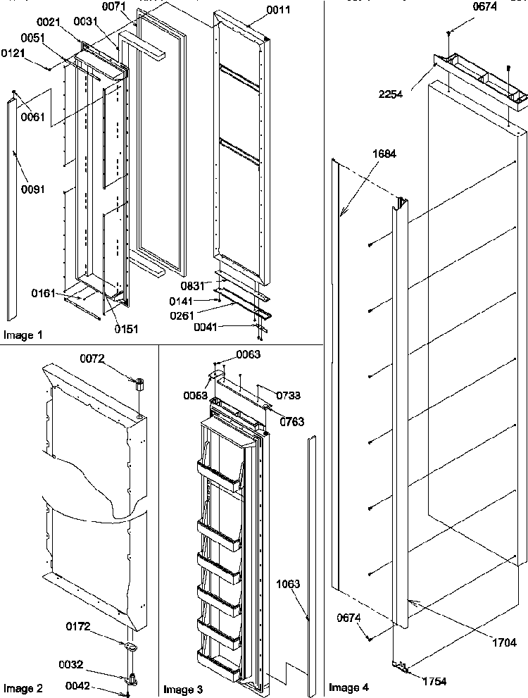 Freezer Door Diagram and Parts List for SBI20S2W-P1190710WW  Amana Refrigerator