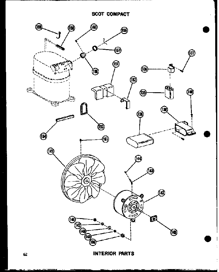 Interior Parts Diagram and Parts List for 5-SPJM P54360-40R Amana Air Conditioner