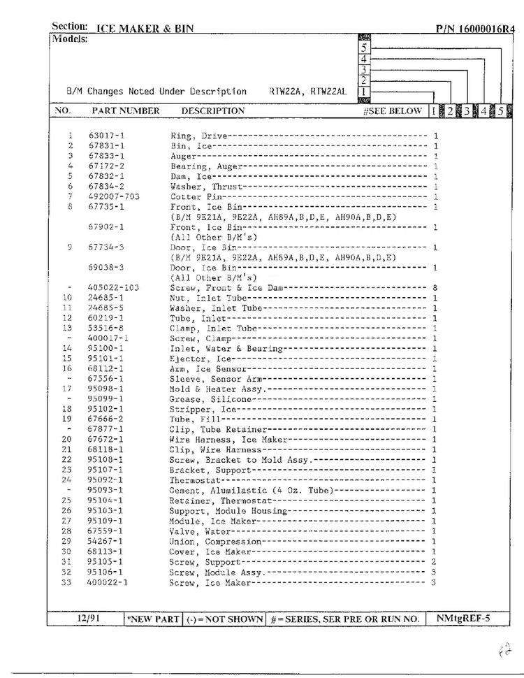 Ice Maker And Bin Page 2 Diagram and Parts List for 22752  Maytag Refrigerator