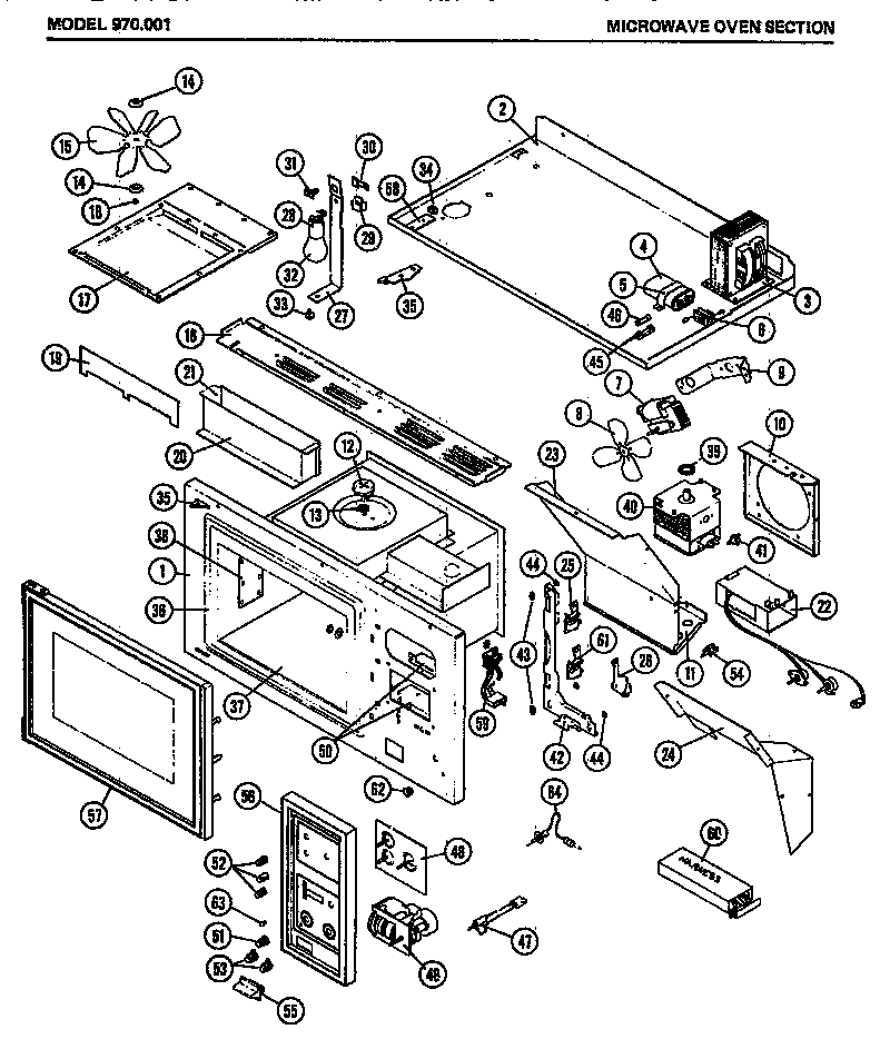 05 - Page 1 Diagram and Parts List for 970001  Maytag Range
