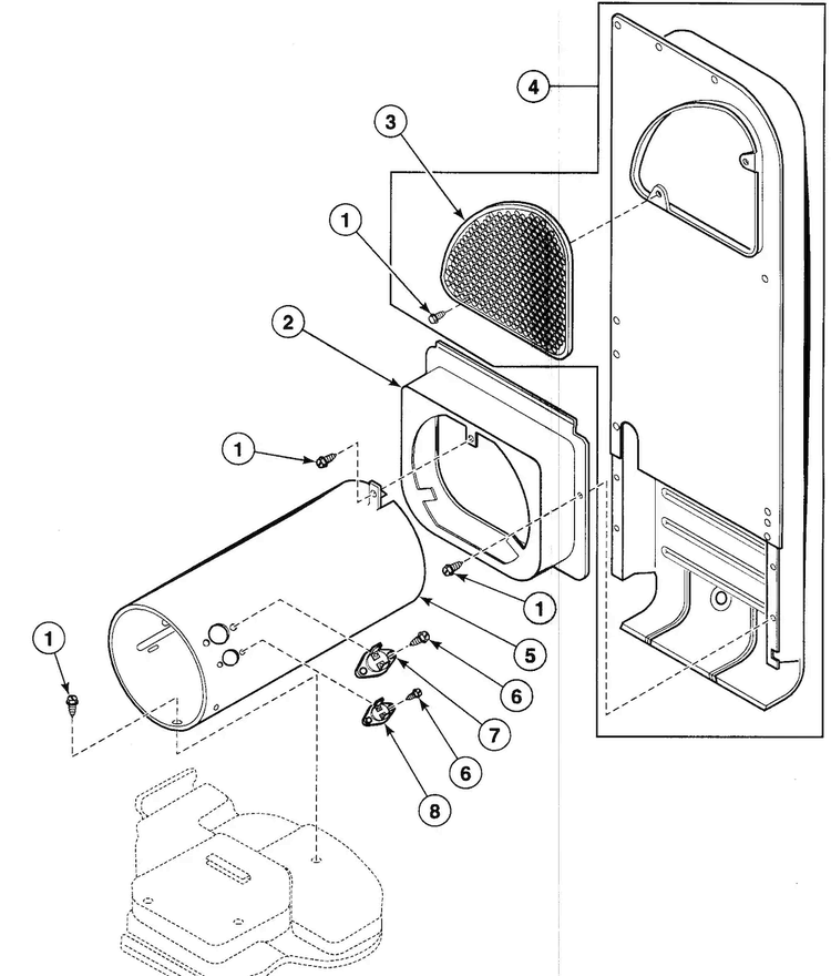 Heater Assy Diagram and Parts List for SDG409WF  Speed Queen Dryer
