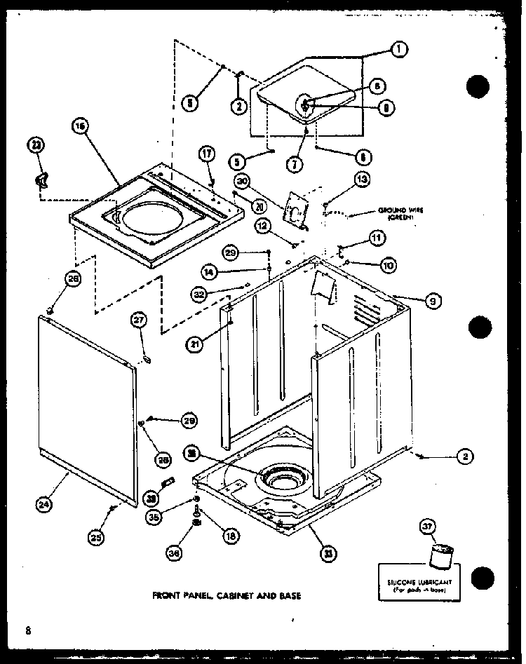 Section 9 Diagram and Parts List for LWD553 P7762116W Amana Washer