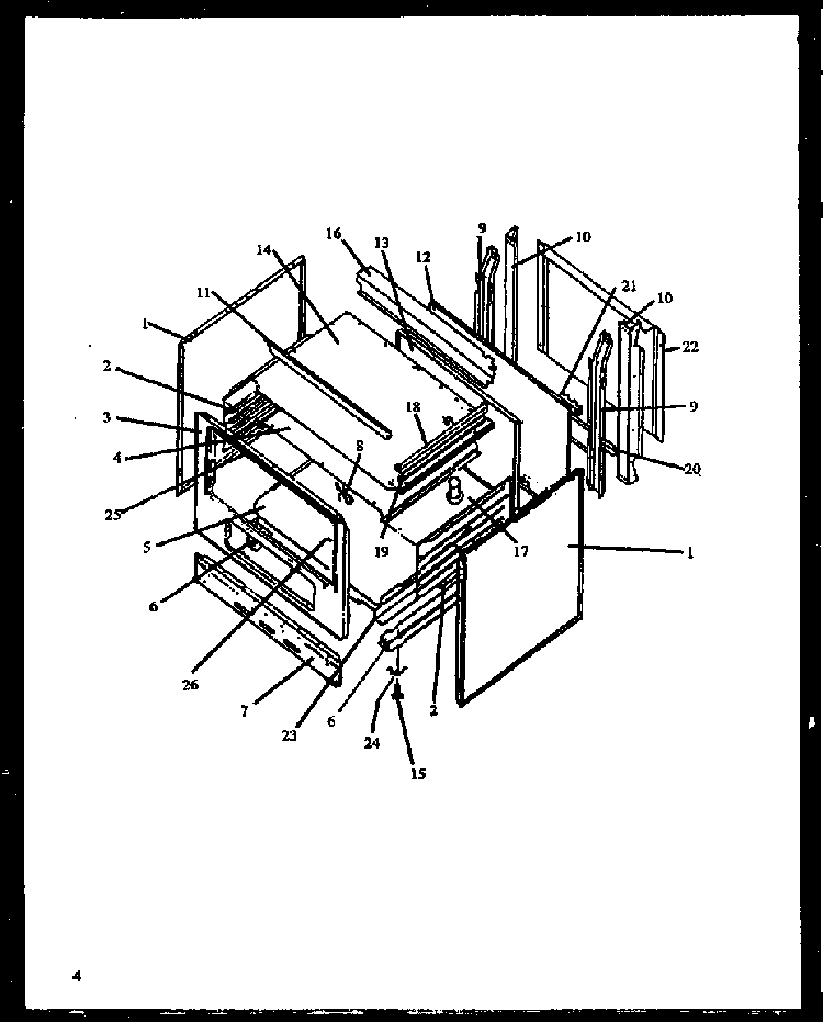Panel Assembly Diagram and Parts List for EBE22AA-P1142413NL  Caloric Range