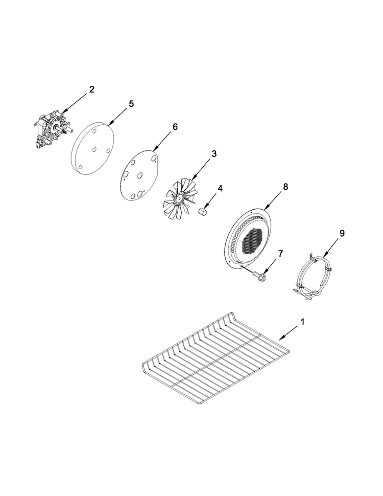 Internal Oven Parts Diagram and Parts List for MGT8885XB03  Maytag Range