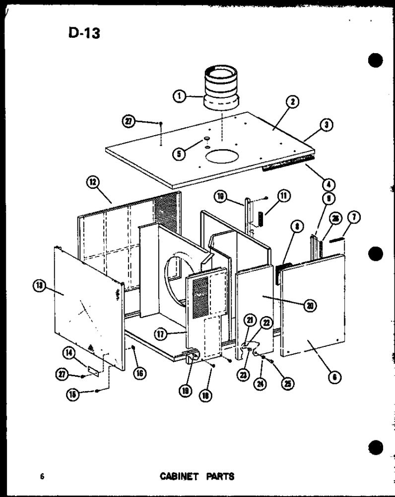 Cabinet Parts 1 Diagram and Parts List for EPCG2408-1C P67470-14C Amana Heater