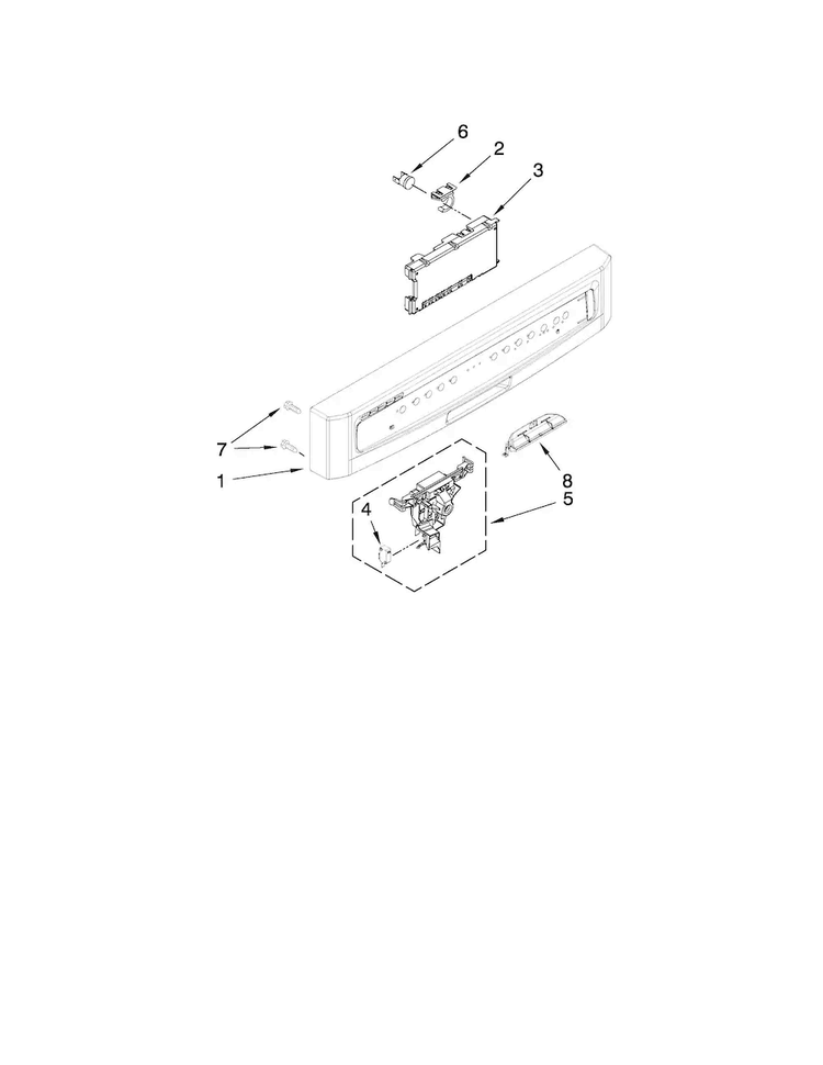 Control Panel Parts Diagram and Parts List for MDBH979AWS3  Maytag Dishwasher