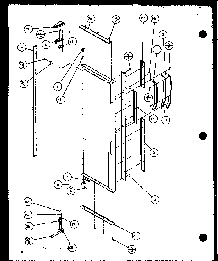 Refrigerator Door Diagram and Parts List for 36041W-P1122101WW  Amana Refrigerator