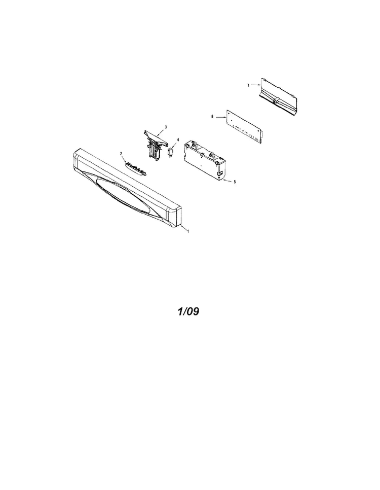 Control Panel Diagram and Parts List for MDB8551AWB  Maytag Dishwasher