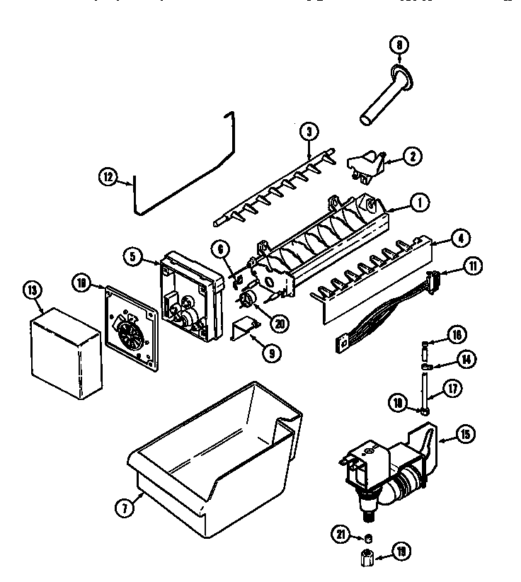Icemaker Kit Uki1000axx Diagram and Parts List for MTB1742ZARW  Maytag Refrigerator