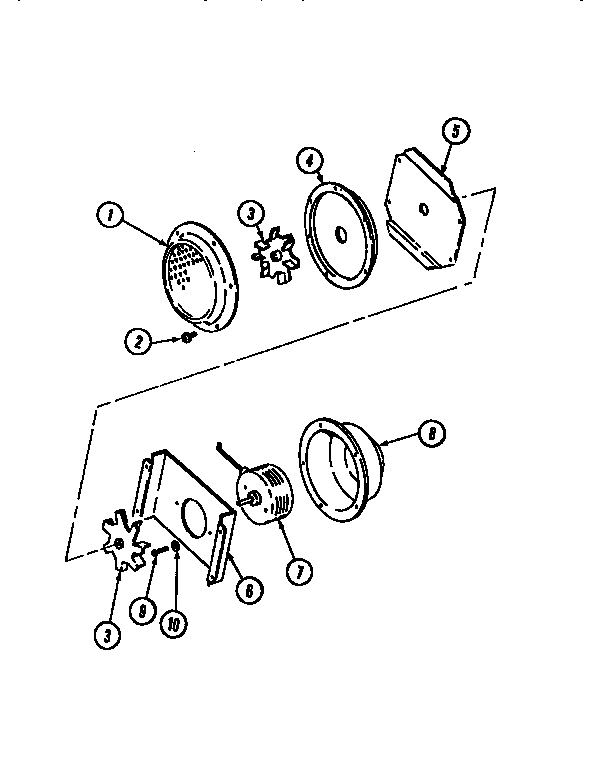 Blower Motor-conv. Diagram and Parts List for WM2750B M167B Jenn-Air Wall Oven
