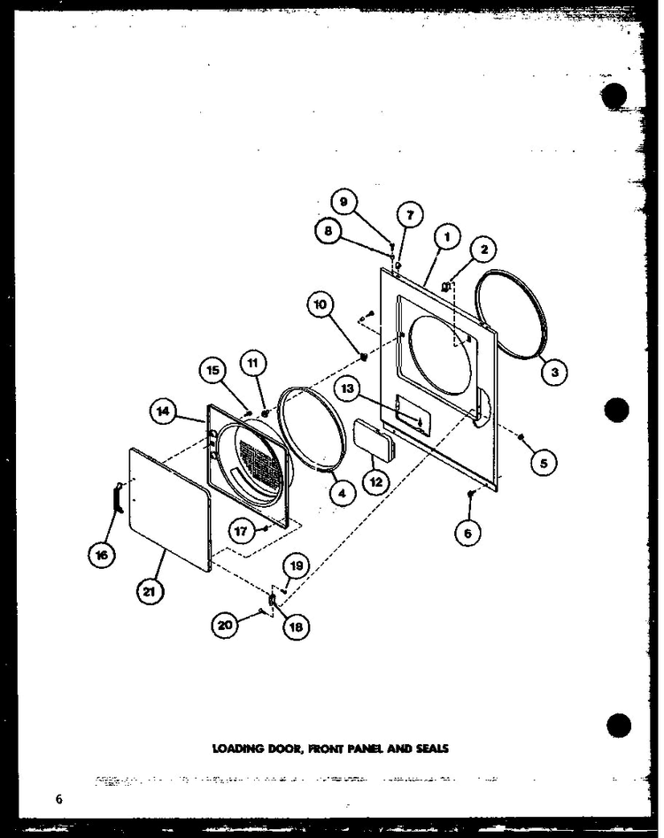 Section 2 Diagram and Parts List for LE3502W-P1118306WW  Amana Dryer