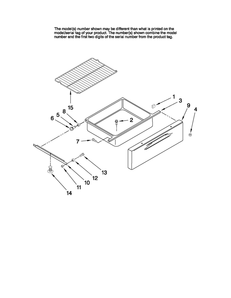 Drawer And Rack Parts Diagram and Parts List for MERH865RAB1  Maytag Range
