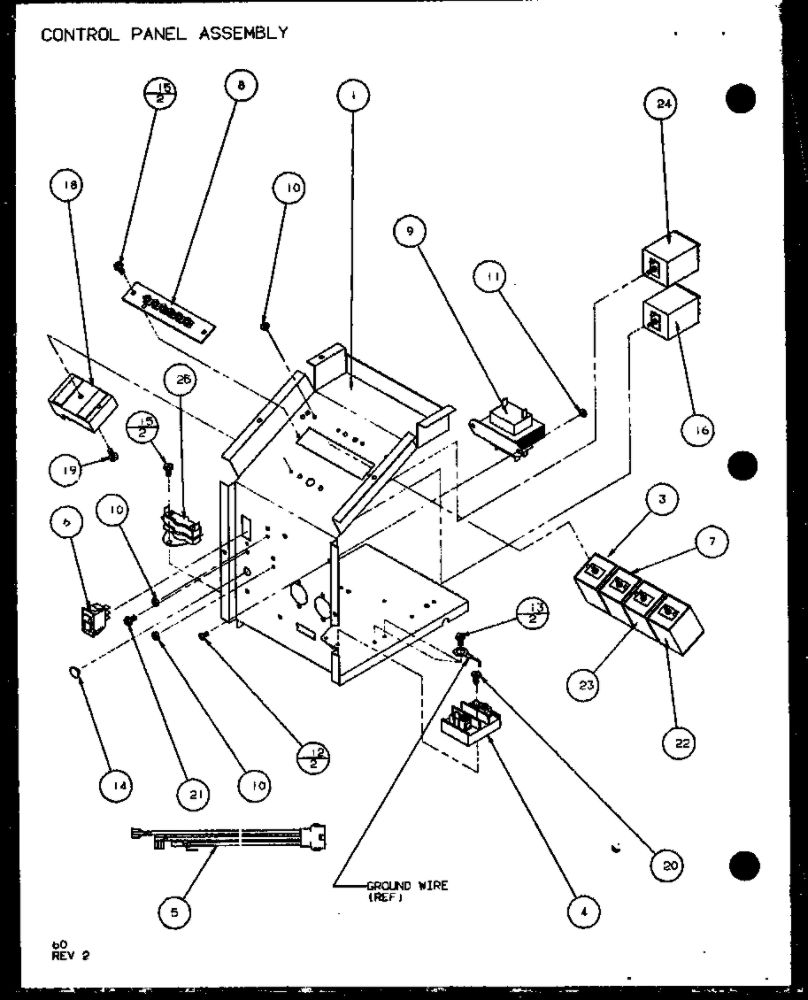 Control Panel Assembly 4 Diagram and Parts List for PTC12300ER P9812515R Amana Air Conditioner