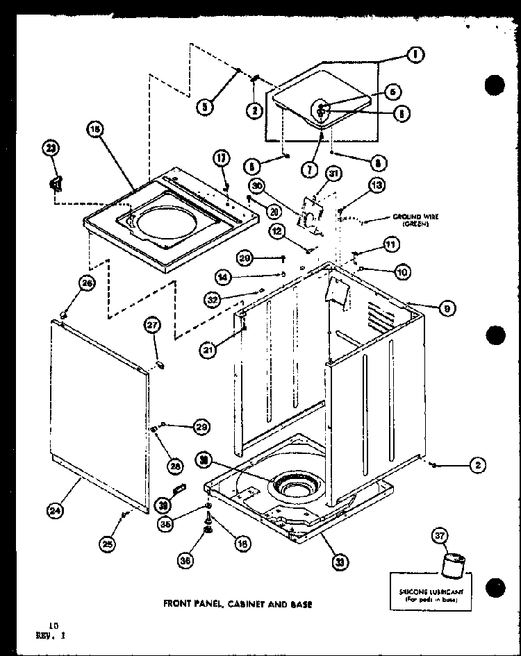 Section 6 Diagram and Parts List for LWD250 P7762107W Amana Washer