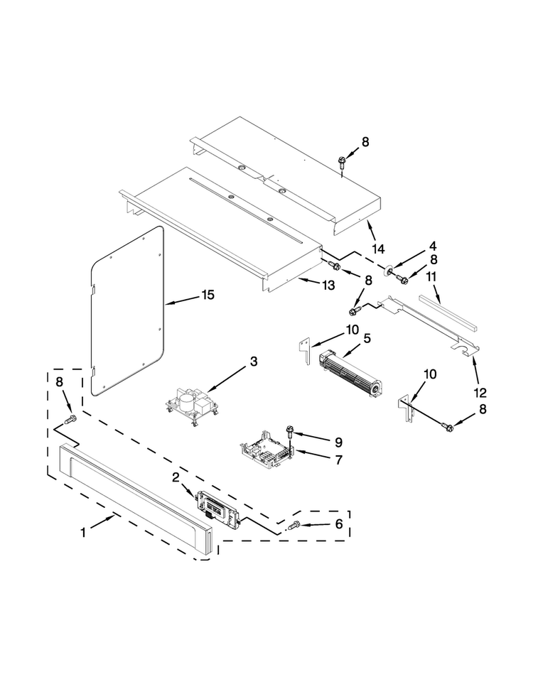 Control Panel Parts Diagram and Parts List for MMW9730AB02  Maytag Microwave