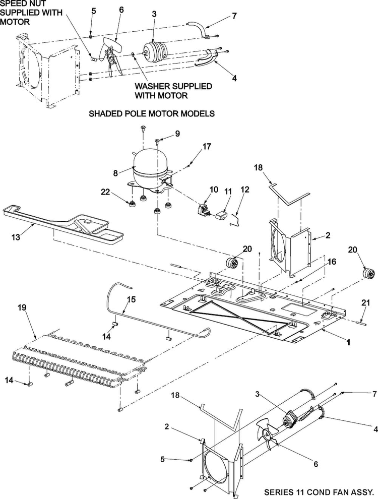 Compressor Diagram and Parts List for ABB2223DEB1  Amana Refrigerator