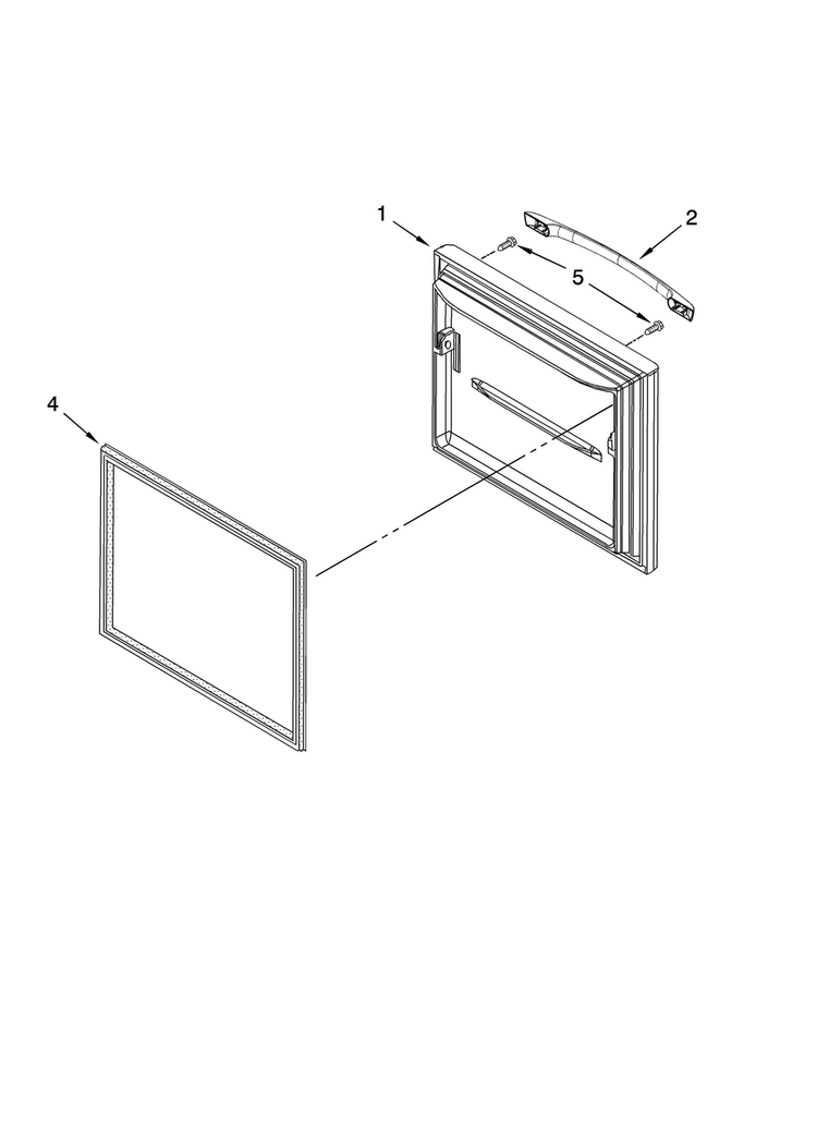 Freezer Door Parts Diagram and Parts List for ABB1927VEB1  Amana Refrigerator