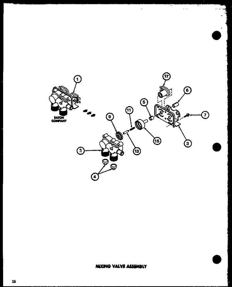 Section 2 Diagram and Parts List for LW1200 P7762101W Amana Washer