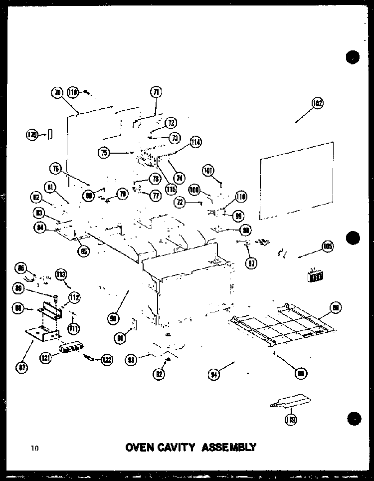 Section 4 Diagram and Parts List for RC-20 P72100-5M Amana Microwave