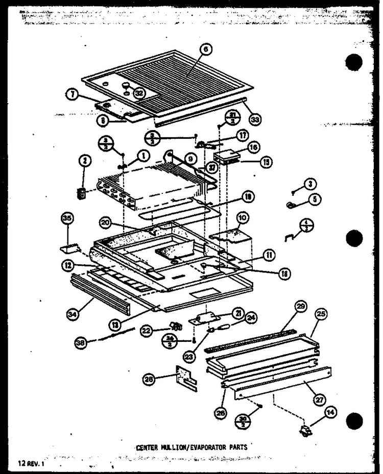 Section 4 Diagram and Parts List for TM14ML-P7705208WL  Amana Refrigerator
