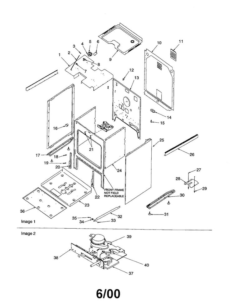 Cabinet Diagram and Parts List for ARRS6550E-P1143905NE  Amana Range