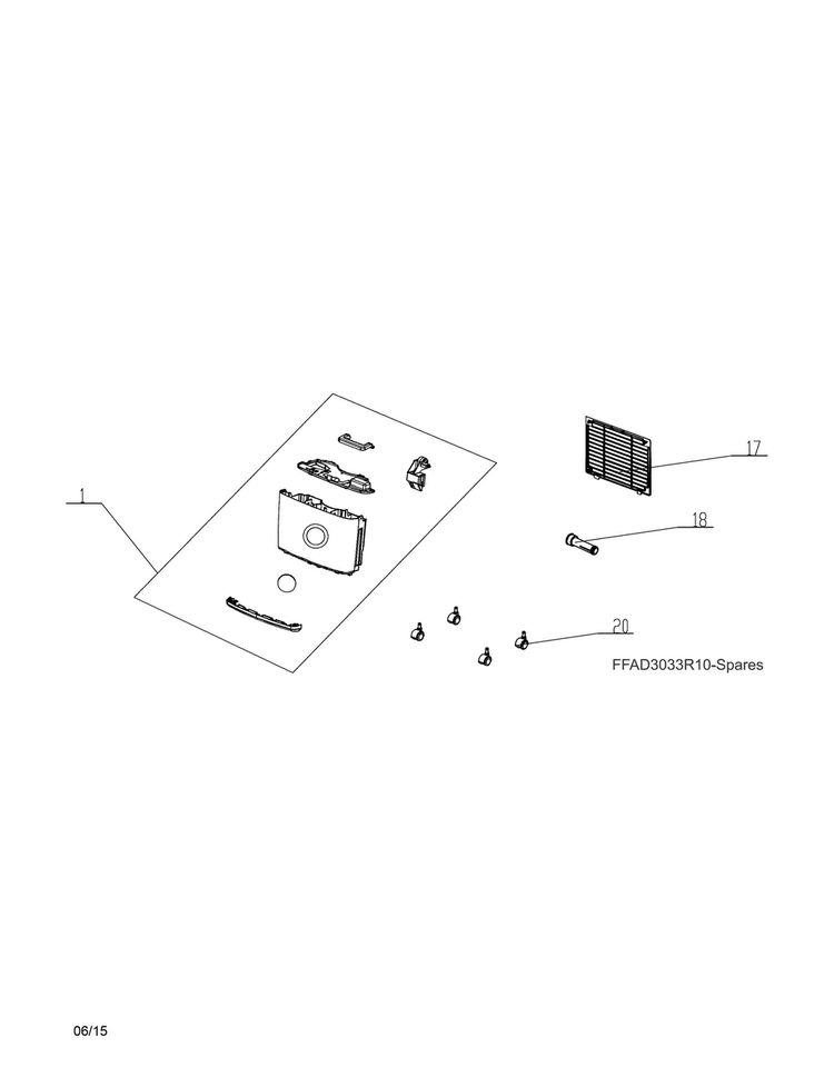 Recommended Spare Parts Diagram and Parts List for CDF70EHR10  Crosley Dehumidifier