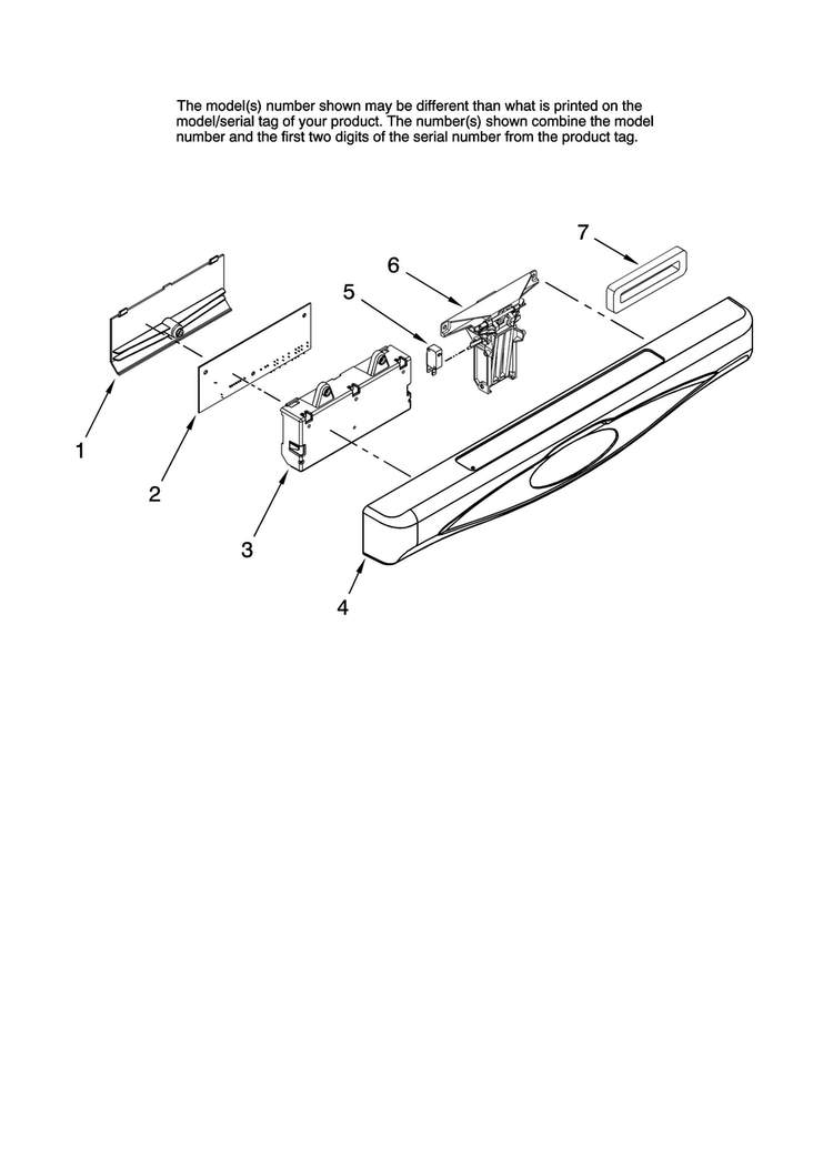 Control Panel Parts Diagram and Parts List for MDB4651AWS40  Maytag Dishwasher