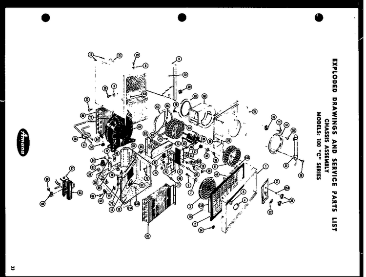 Section 9 Diagram and Parts List for 200C-8R  Amana Air Conditioner
