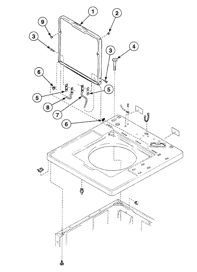 Lid Assy Diagram and Parts List for SWT220WM  Speed Queen Washer