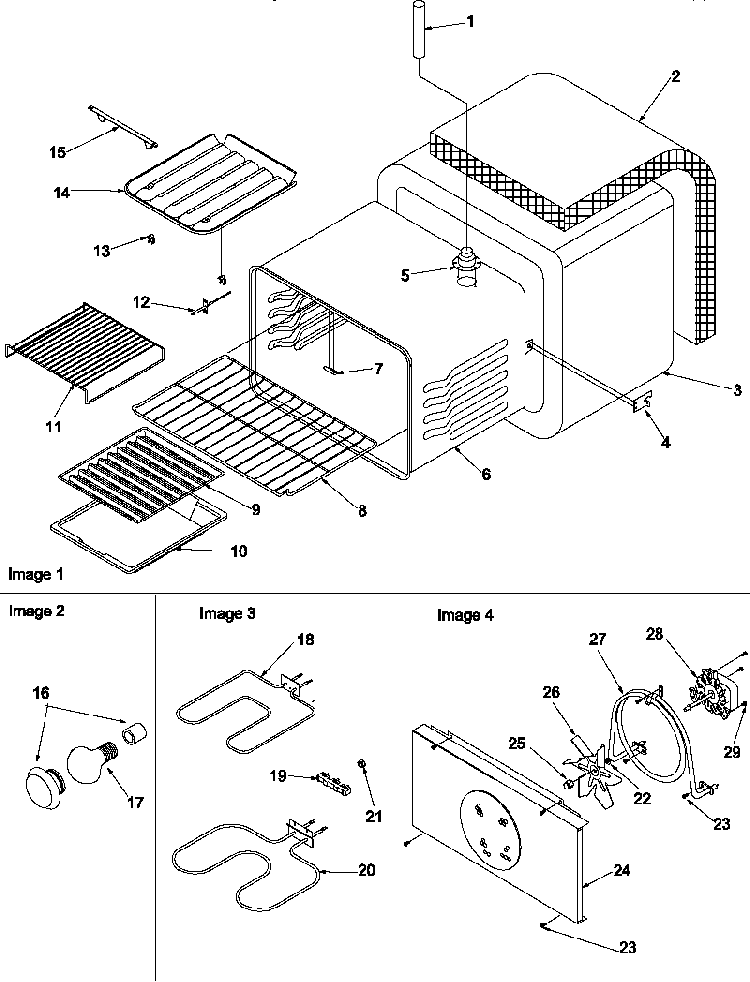 Cavity Diagram and Parts List for ZRRSC8050E-P1130653NE  Amana Range