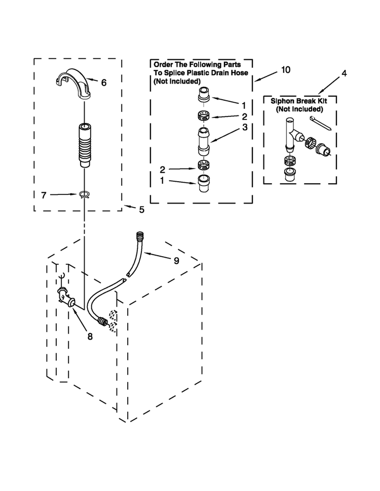 Water System Parts Diagram and Parts List for MGT3800XW2  Maytag Washer Dryer Combo