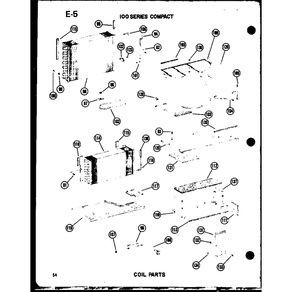 Coil Parts 3 Diagram and Parts List for 113-5N P54975-61R Amana Air Conditioner
